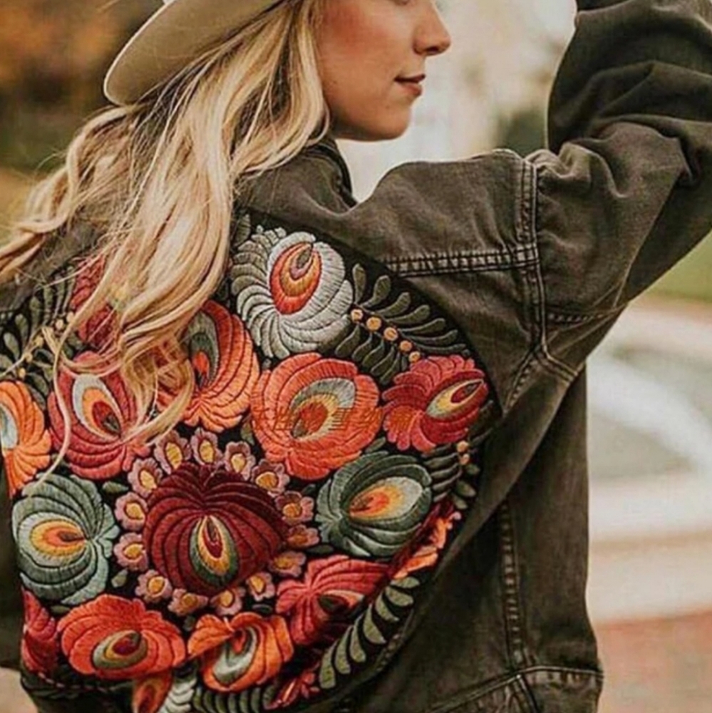 Oversized Embroidered Jacket